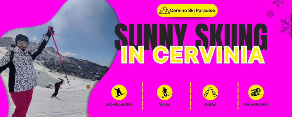 Sunny skiing in Cervinia